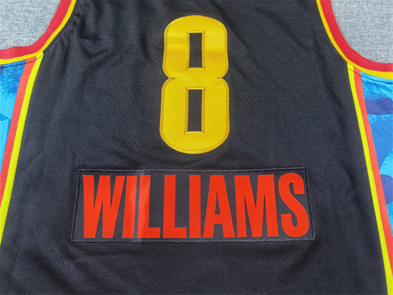 Men's Oklahoma City Thunder Jalen Williams #8 Black 2024/25 Swingman Player Jerseys - City Edition