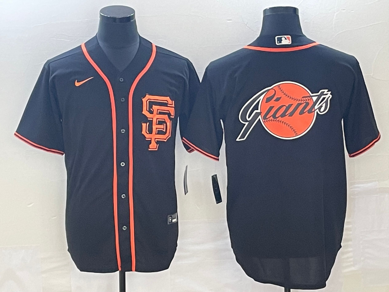 Men's San Francisco Giants Black Alternate Replica Team Jerseys