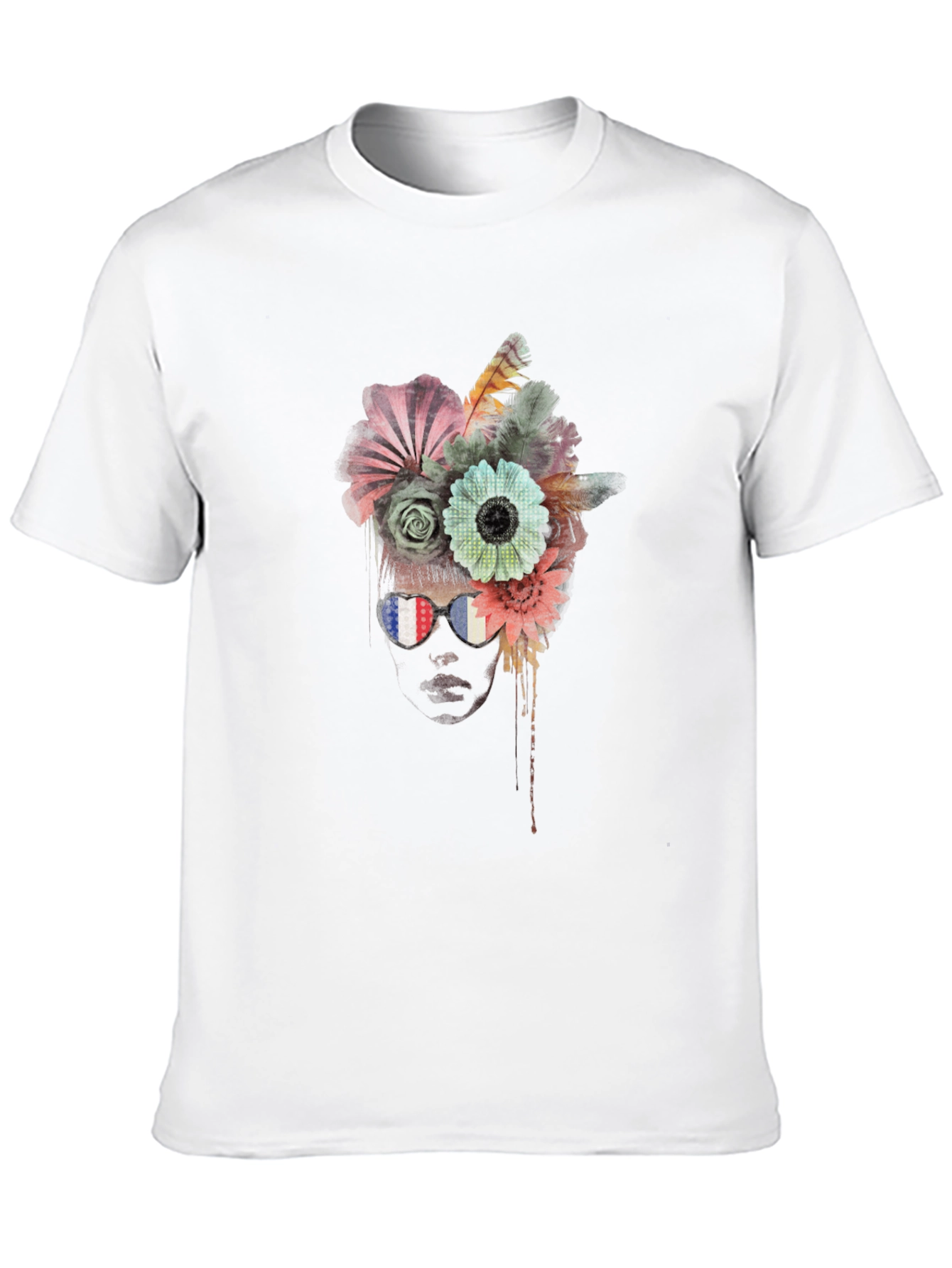 Floral Crown Graphic Tee - Stylish Unisex Shirt