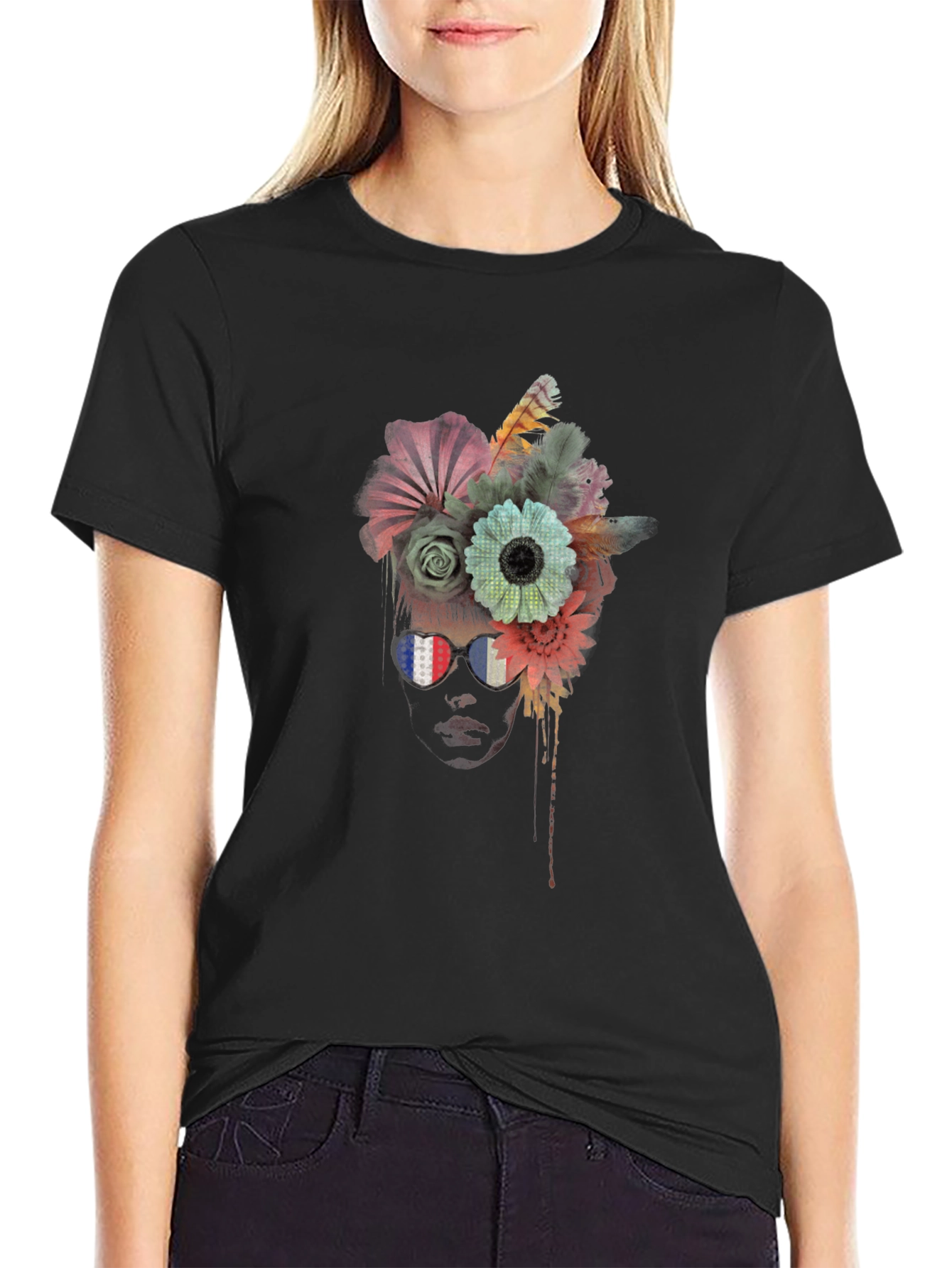 Floral Crown Graphic Tee - Stylish Unisex Shirt