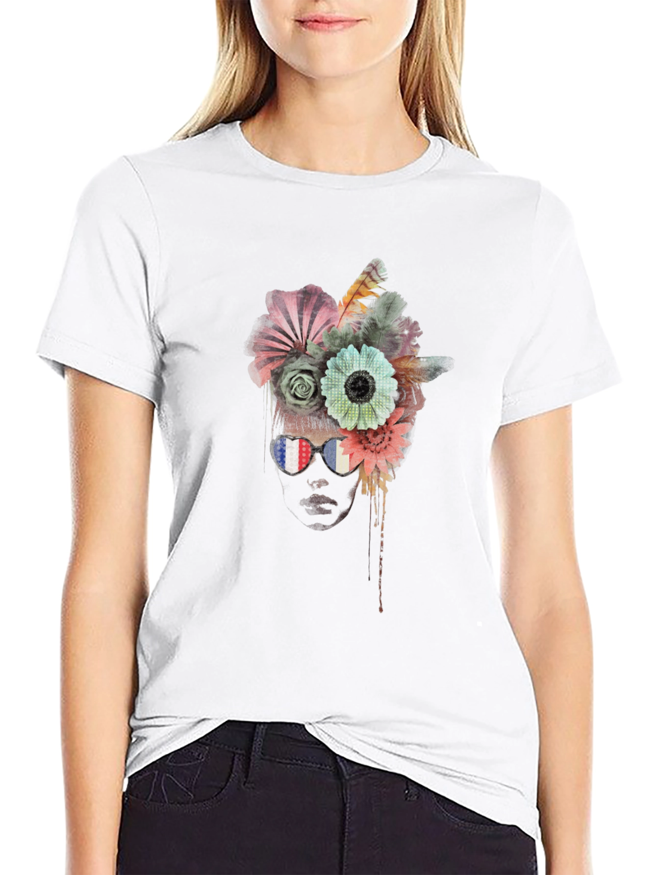 Floral Crown Graphic Tee - Stylish Unisex Shirt