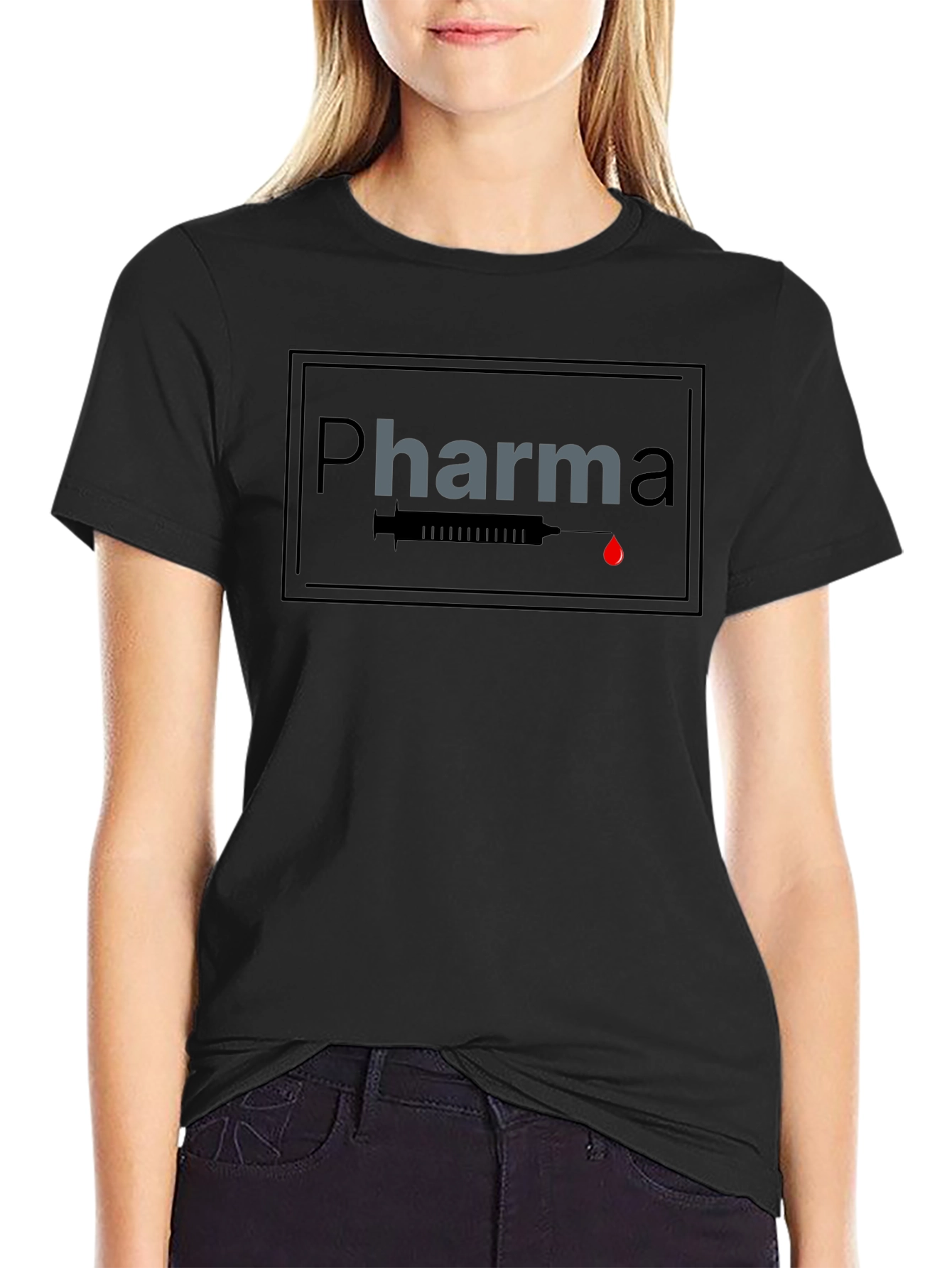 Pharma Syringe Graphic T-Shirt - Stylish Med Design