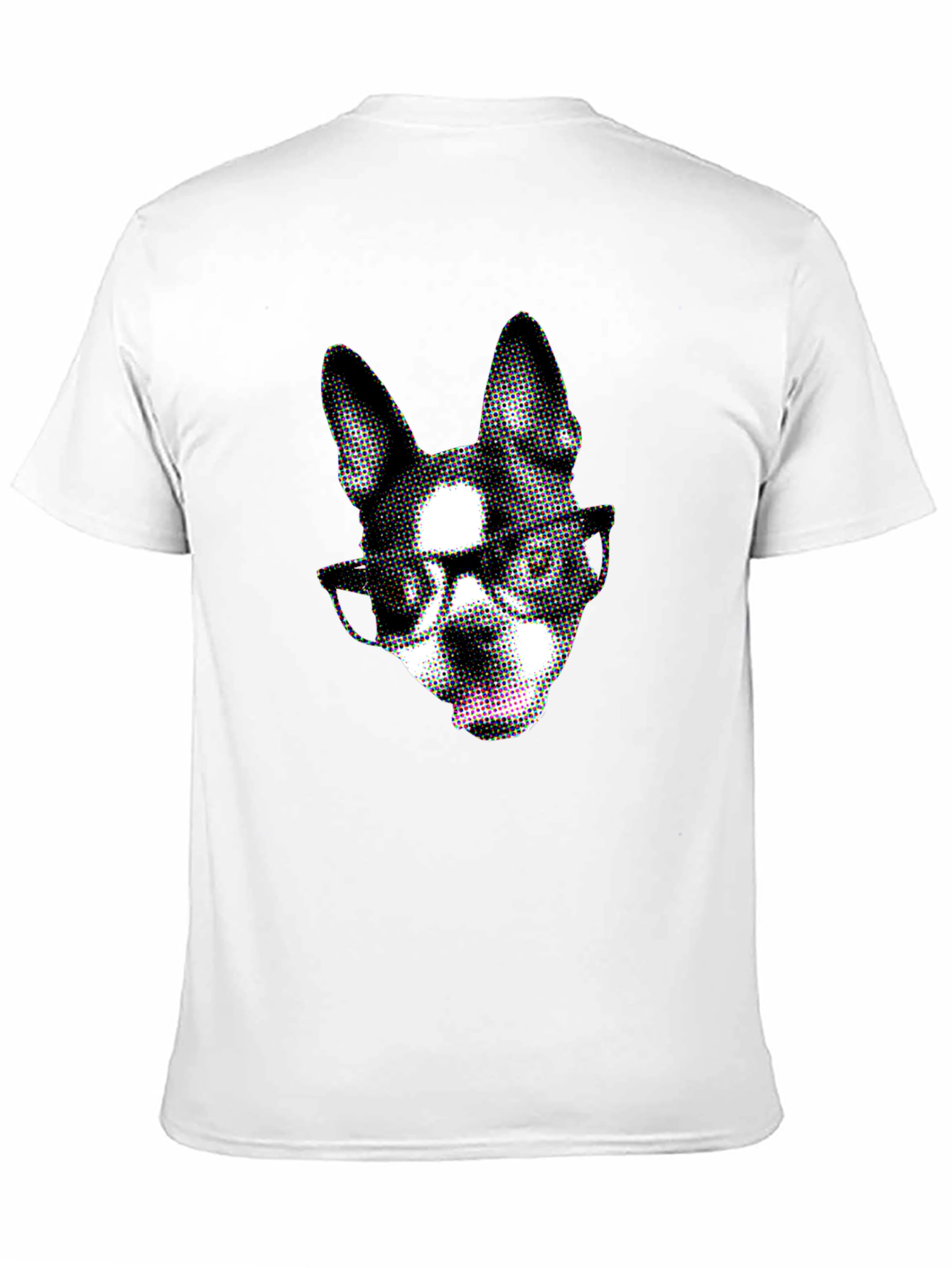 Dog with Glasses Graphic Black T-Shirt