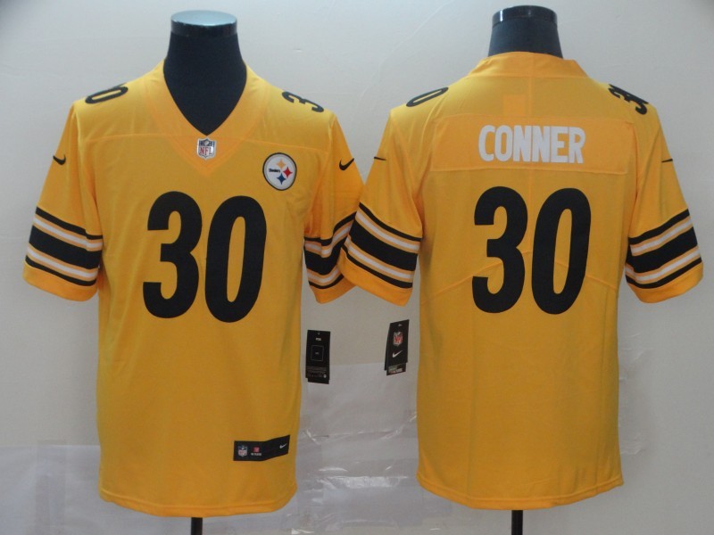 Men's Pittsburgh Steelers James Conner #30 Gold Inverted Team Game Jerseys