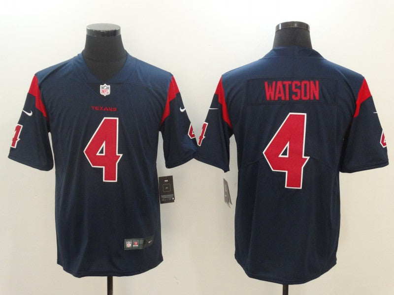 Men's Houston Texans Deshaun Watson #4 Navy Game Jerseys