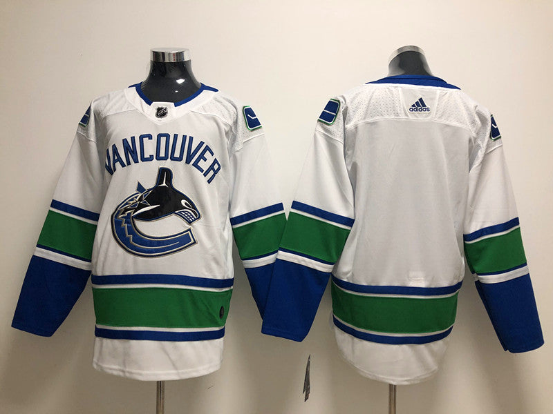 Men's Vancouver Canucks White Away Breakaway Blank Jerseys