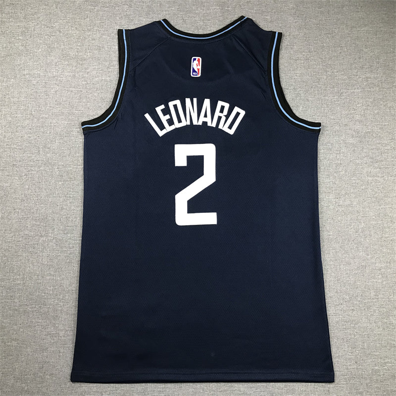 Men's LA Clippers Kawhi Leonard #2 Navy 2023/24 Swingman Jerseys - City Edition