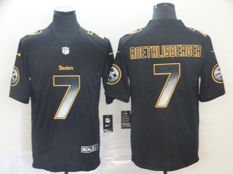 Men's Pittsburgh Steelers Ben Roethlisberger #7 Black Authentic Game Jerseys