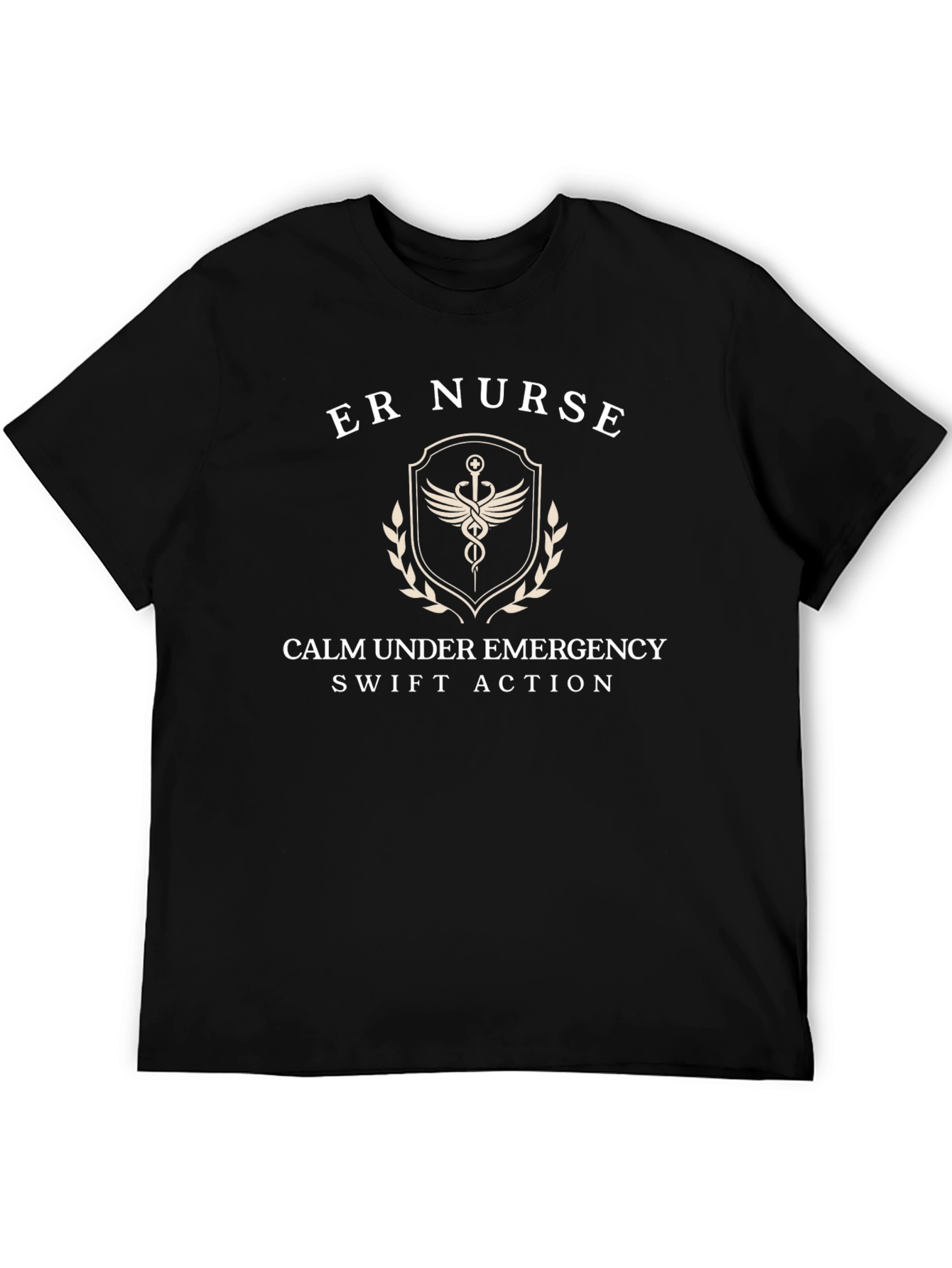 ER Nurse T-Shirt: Calm Under Emergency Swift Action