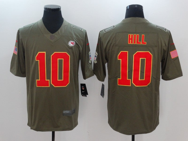 Men's Kansas City Chiefs Tyreek Hill Brown Game Jerseys
