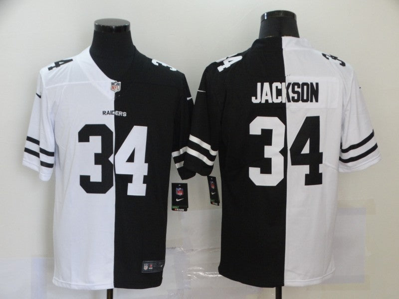 Men's Las Vegas Raiders Bo Jackson #34 Black/White Game Jerseys