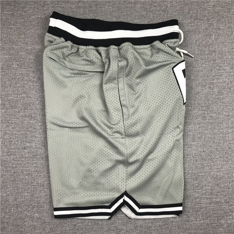 Men's Brooklyn Nets Gray Basketball Retro Shorts1