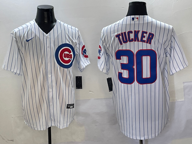 Men's Chicago Cubs Kyle Tucker #30 White Home Replica Player Jerseys