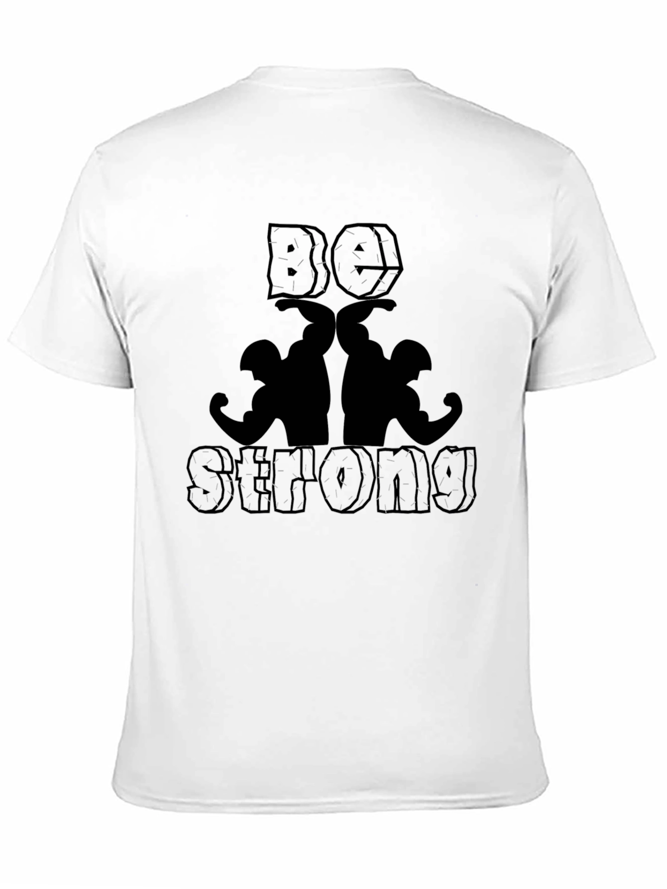 Be Strong Graphic Print Black T-Shirt