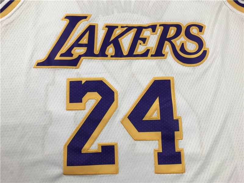 Men's Kobe Bryant Los Angeles Lakers #24 NBA Classics Retro Jerseys - White