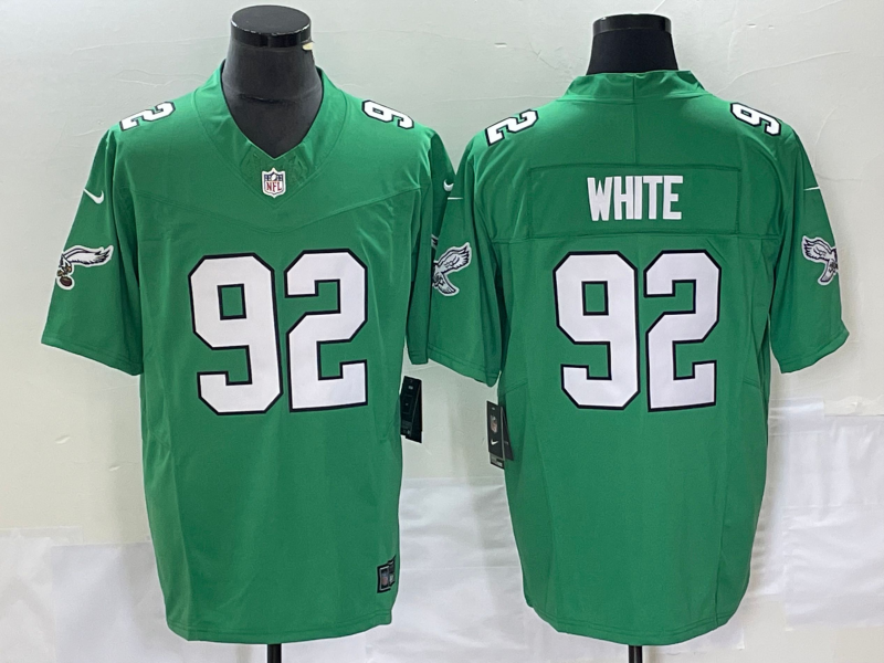 Men's Philadelphia Eagles Reggie White #92 Kelly Green Game Jerseys