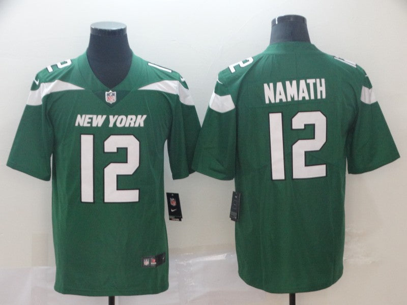 Men's New York Jets Joe Namath Green Game Jerseys