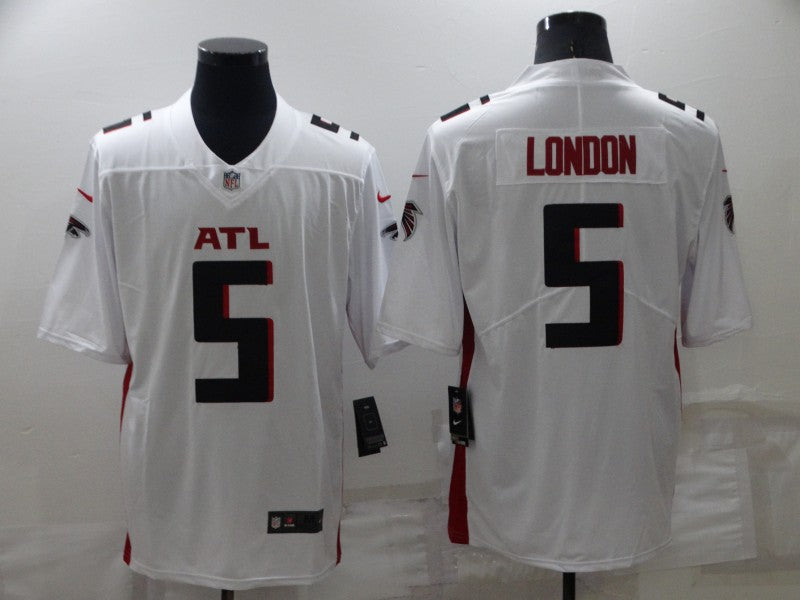 Men's Atlanta Falcons Drake London #5 White Game Jerseys
