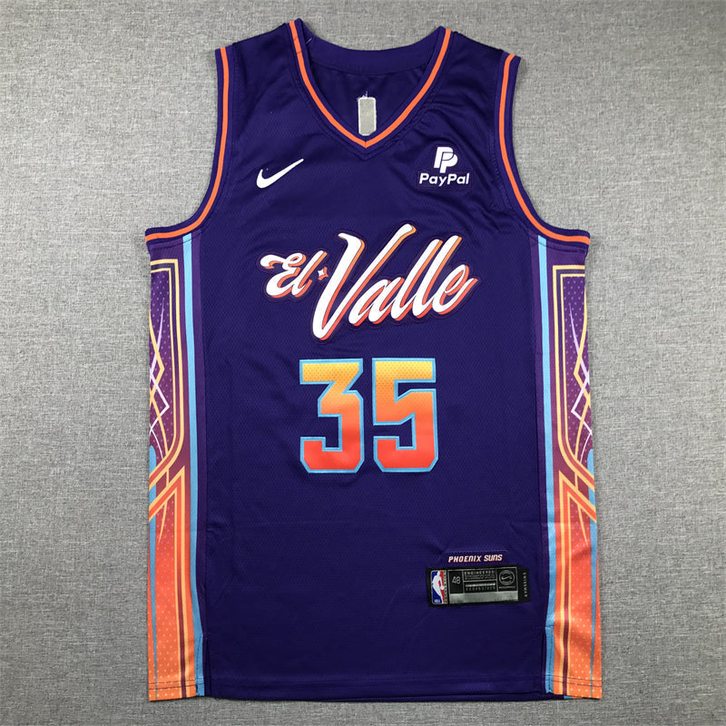 Men's Phoenix Suns Kevin Durant #35 Purple 2023/24 Swingman Jerseys - City Edition