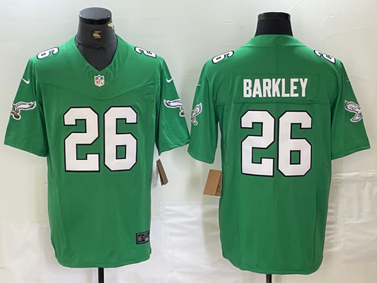 Men's Philadelphia Eagles Saquon Barkley #26 Kelly Green Vapor F.U.S.E. Limited Jerseys