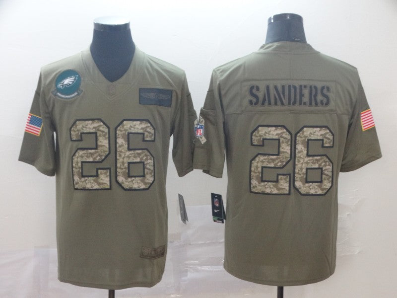 Men's Philadelphia Eagles Miles Sanders #26 Brown Game Player Jerseys