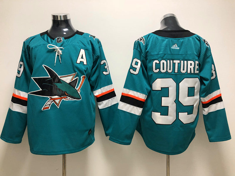 Men's San Jose Sharks Logan Couture #39 Teal Breakaway Player Jerseys