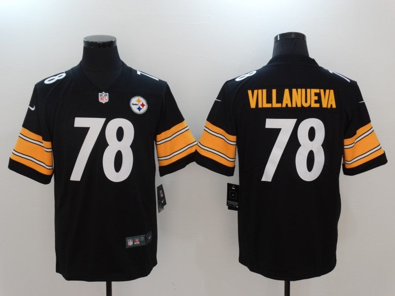 Men's Pittsburgh Steelers Alejandro Villanueva #78 Black Game Jerseys