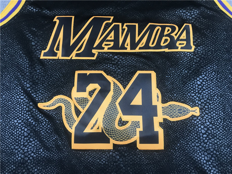 Men's Los Angeles Lakers #8-24 NBA Black Mamba Swingman Jerseys