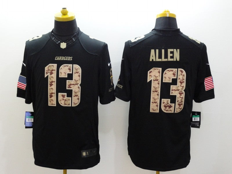 Men's Los Angeles Chargers Keenan Allen #13 Black Game Player Jerseys