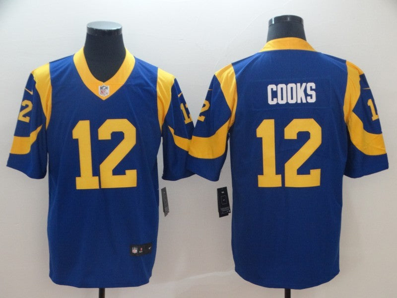 Men's Los Angeles Rams Brandin Cooks #12 Blue Game Jerseys