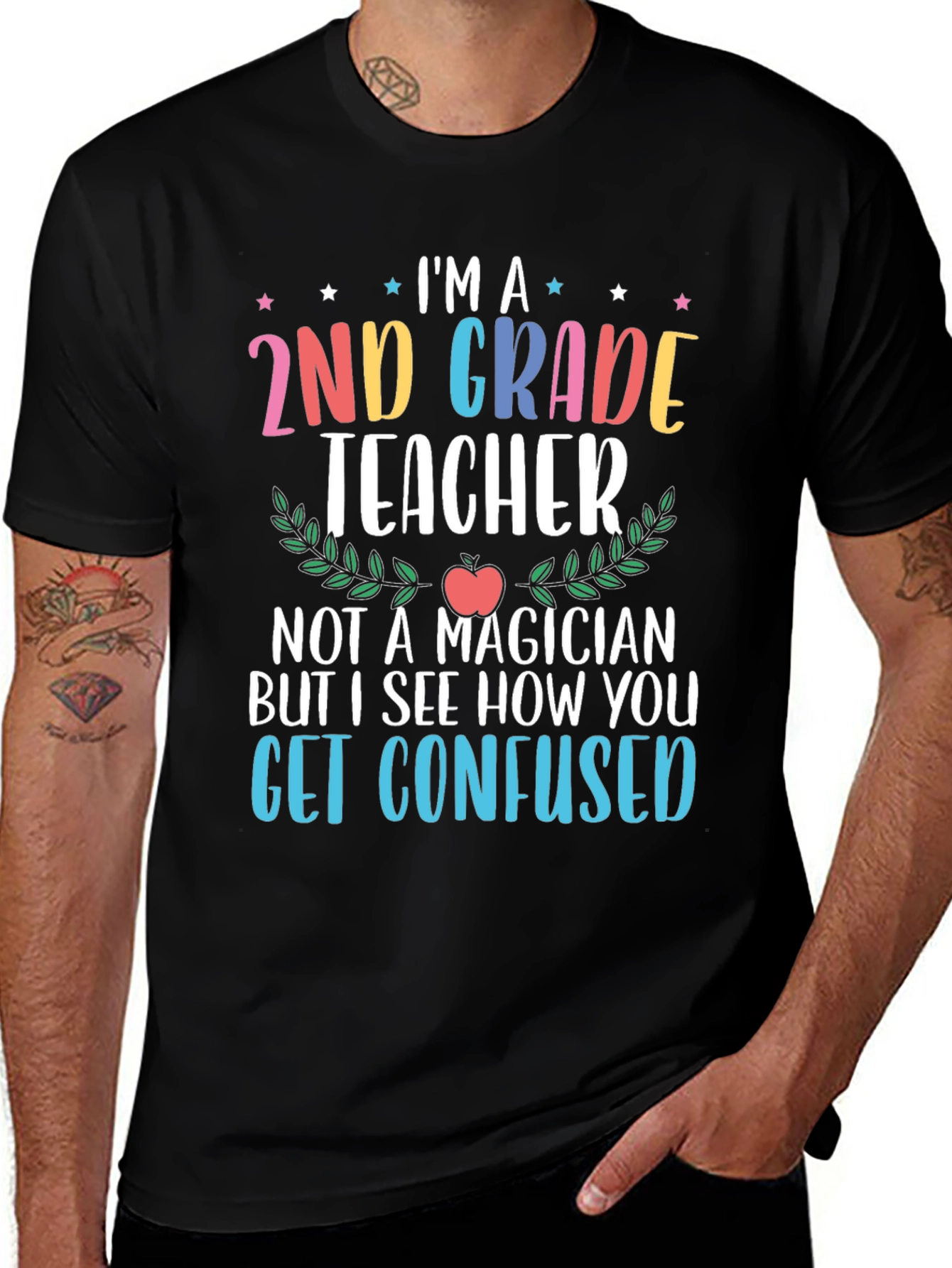 2nd Grade Teacher Graphic T-Shirt