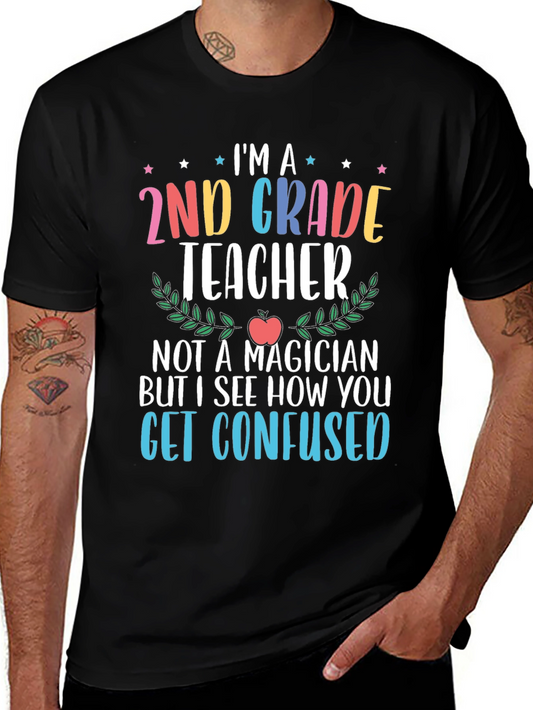 2nd Grade Teacher Graphic T-Shirt