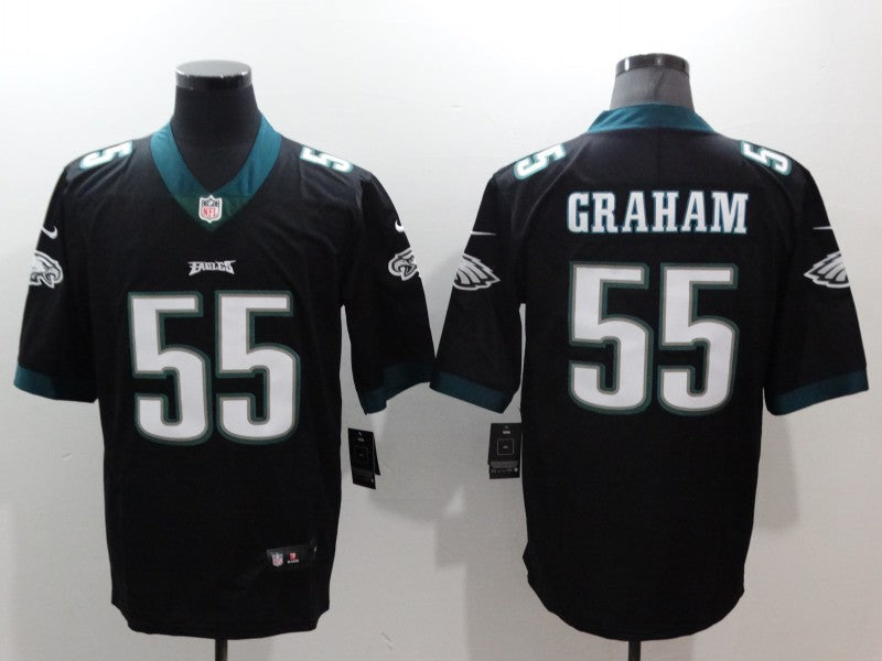 Men's Philadelphia Eagles Brandon Graham #55 Black Game Jerseys