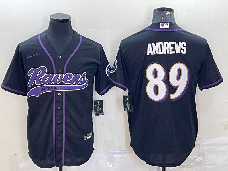 Men's Baltimore Ravens Mark Andrews #89 Black Game Jerseys Joint Edition