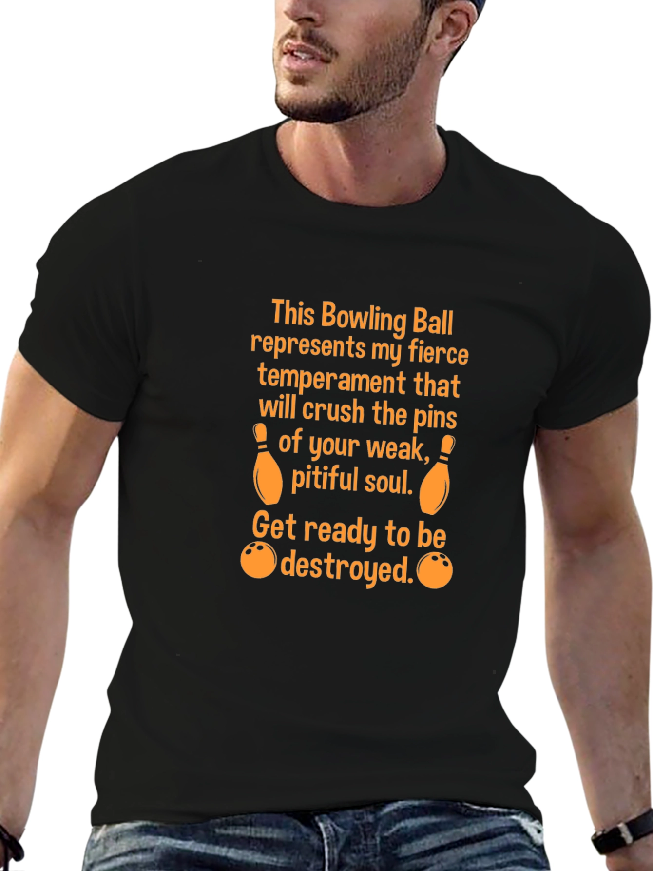 Fierce Bowling Ball Temperament Graphic Tee