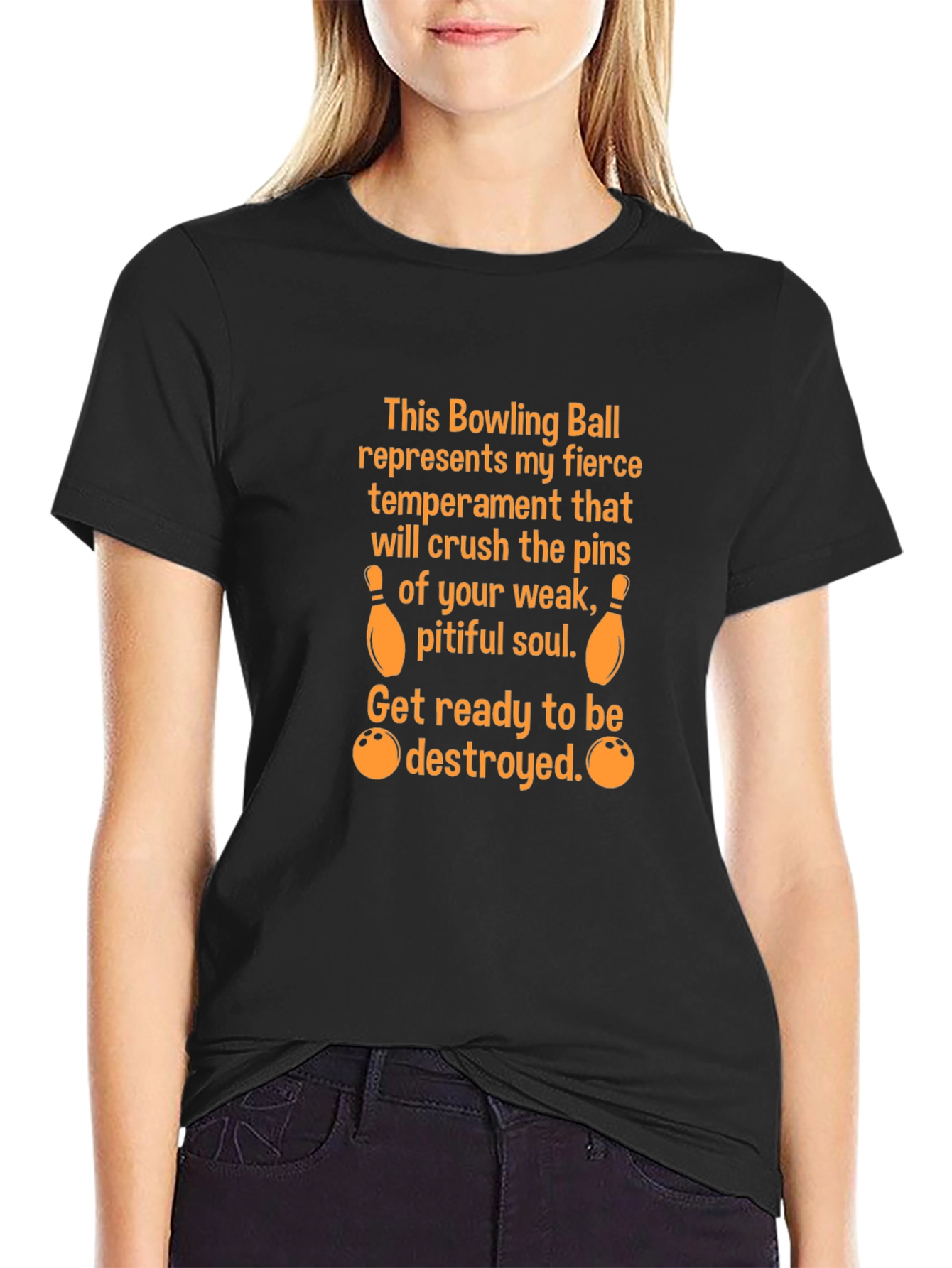 Fierce Bowling Ball Temperament Graphic Tee