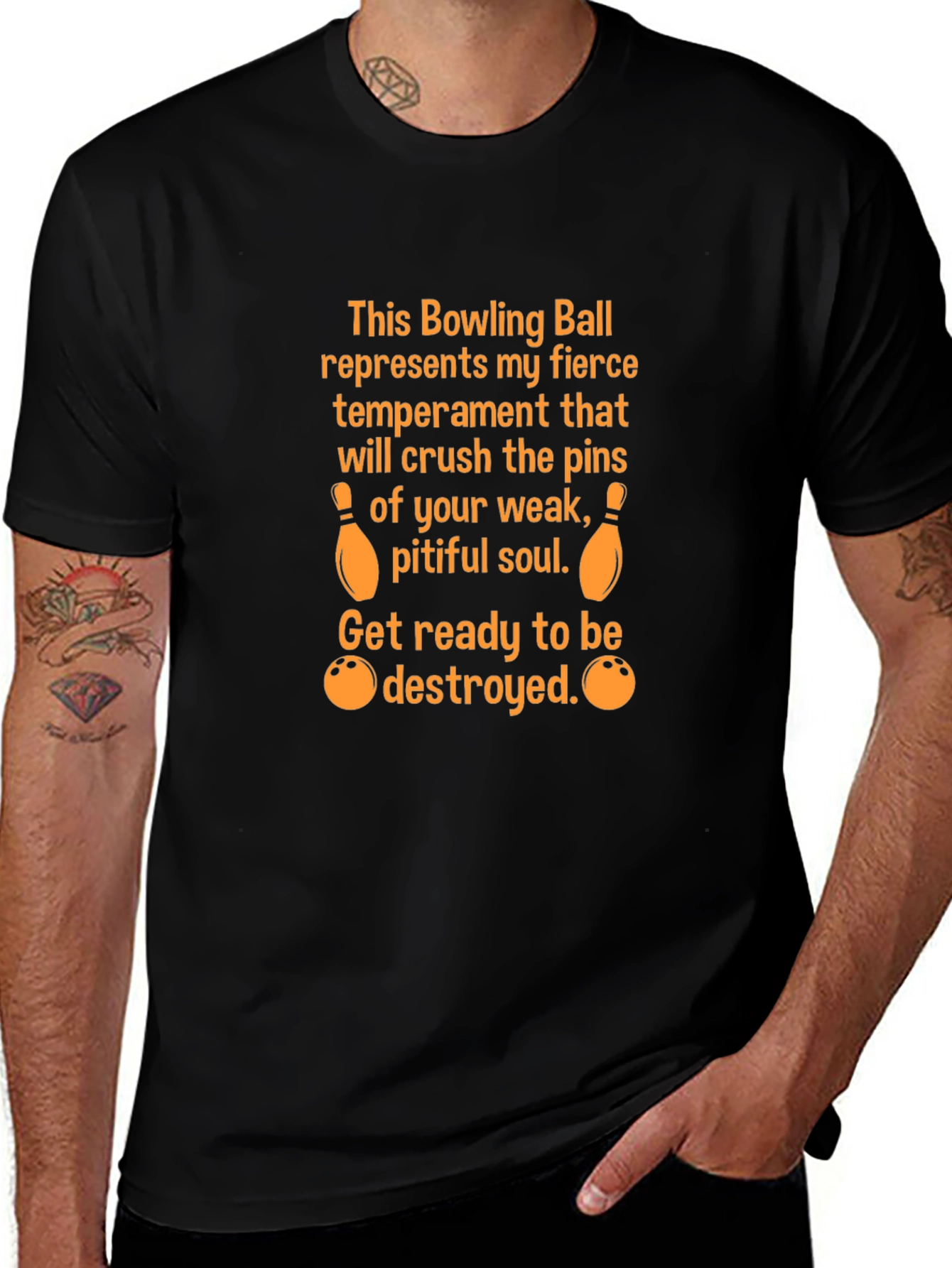 Fierce Bowling Ball Temperament Graphic Tee