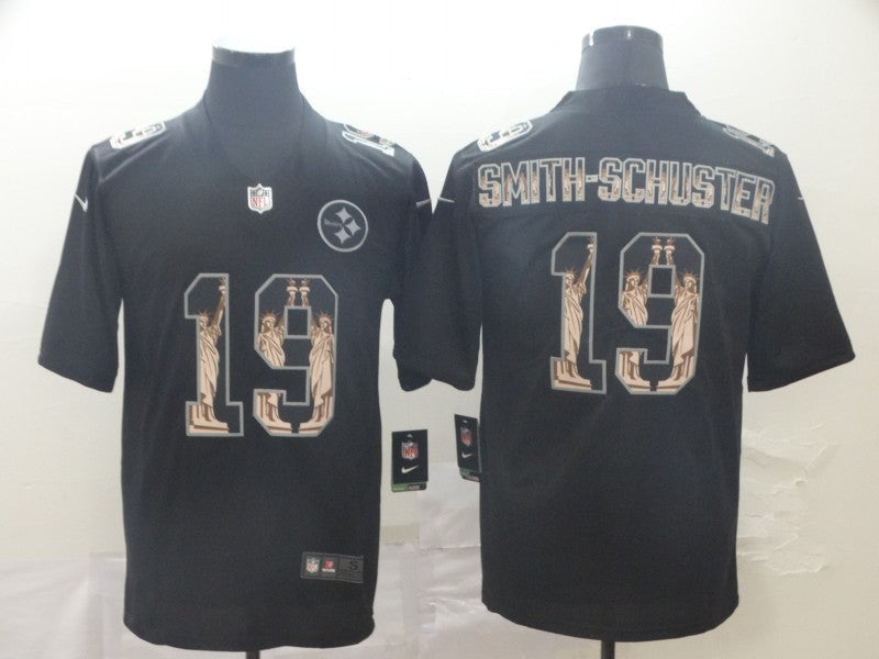Men's Pittsburgh Steelers JuJu Smith-Schuster #19 Black Team Game Jerseys