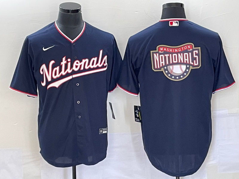 Men's Washington Nationals Navy Alternate Replica Team Jerseys