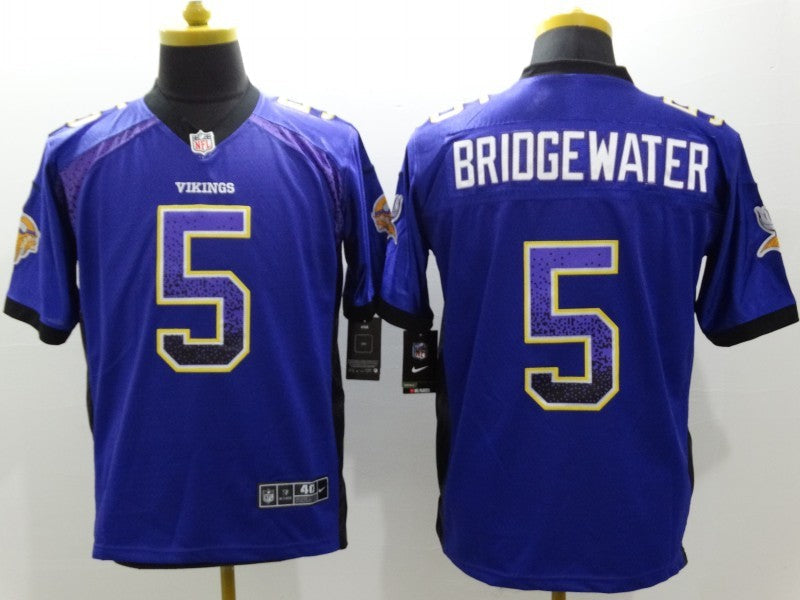 Men's Minnesota Vikings Teddy Bridgewater #5 Purple Game Jerseys