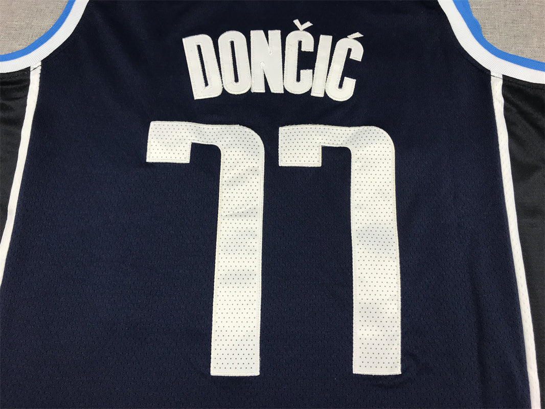 Men's Dallas Mavericks Luka Doncic #77 Navy 2022/23 Statement Edition Swingman Jerseys