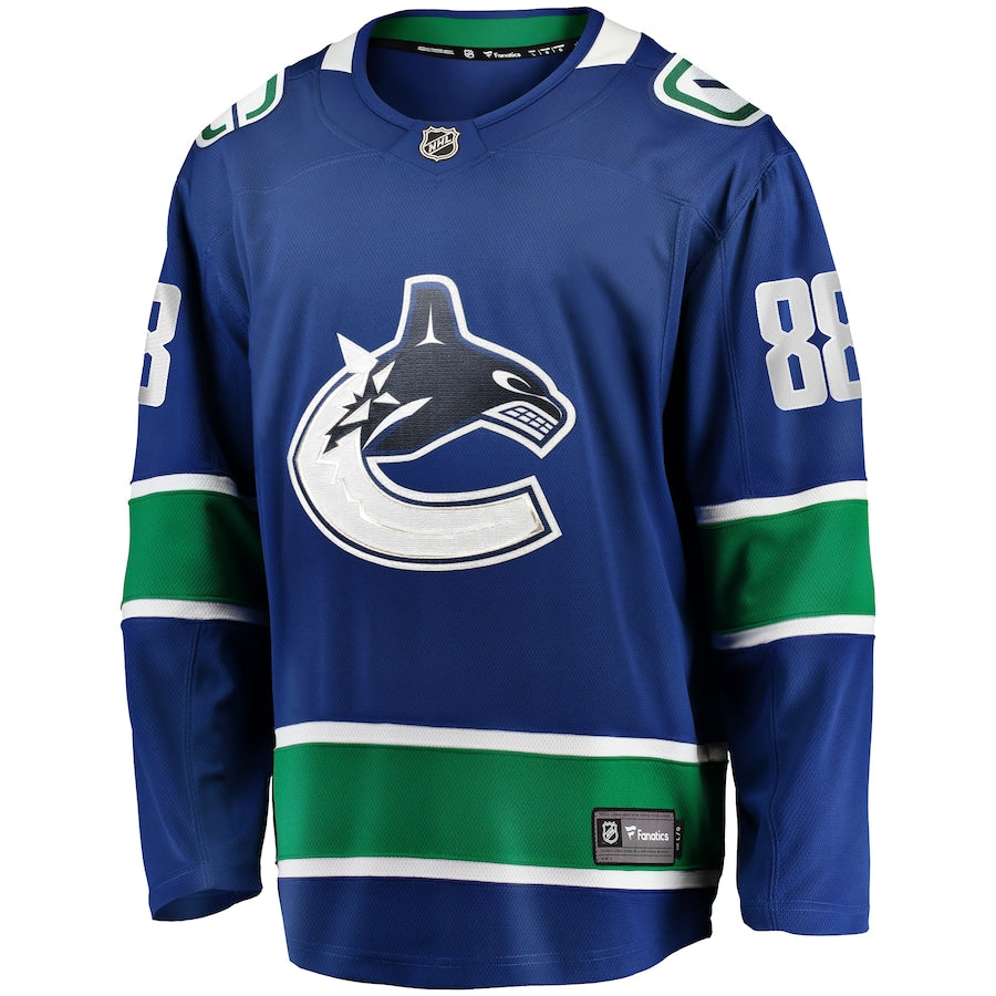 Men's Vancouver Canucks Nils Aman Fanatics Blue Home Premier Breakaway Player Jersey