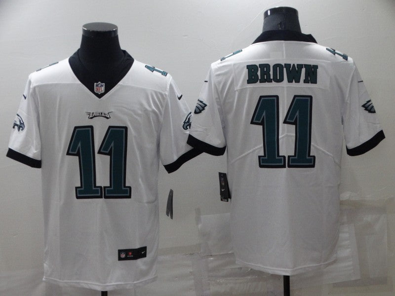Men's Philadelphia Eagles A.J. Brown #11 White Game Jerseys