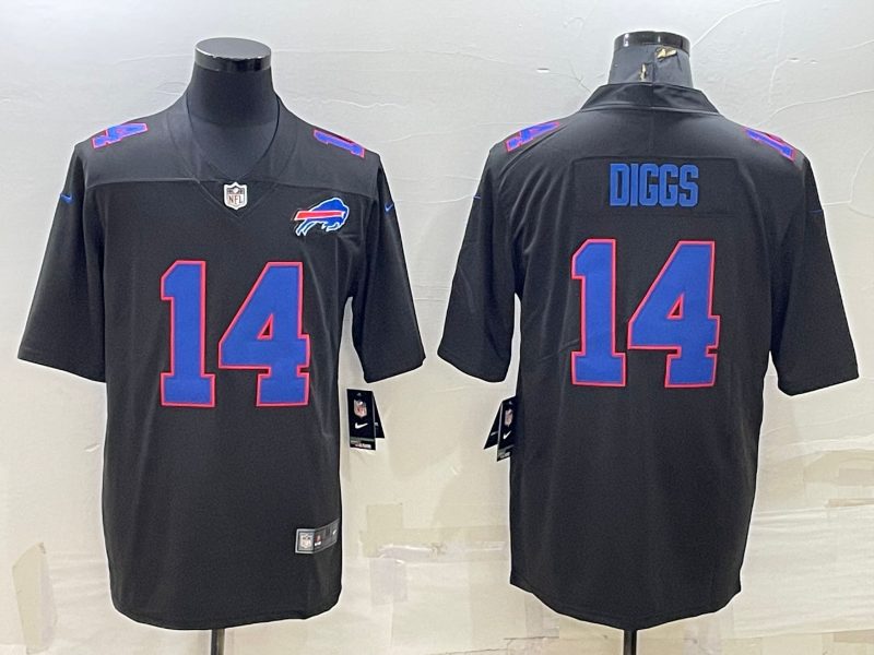 Men's Buffalo Bills Stefon Diggs #14 Black Player Jerseys
