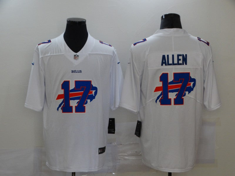 Men's Buffalo Bills #17 Josh Allen White Game Player Jerseys
