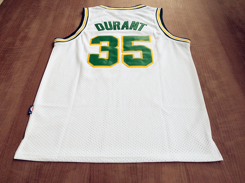 SuperSonics No. 35 Durant Retro White Premium Mesh