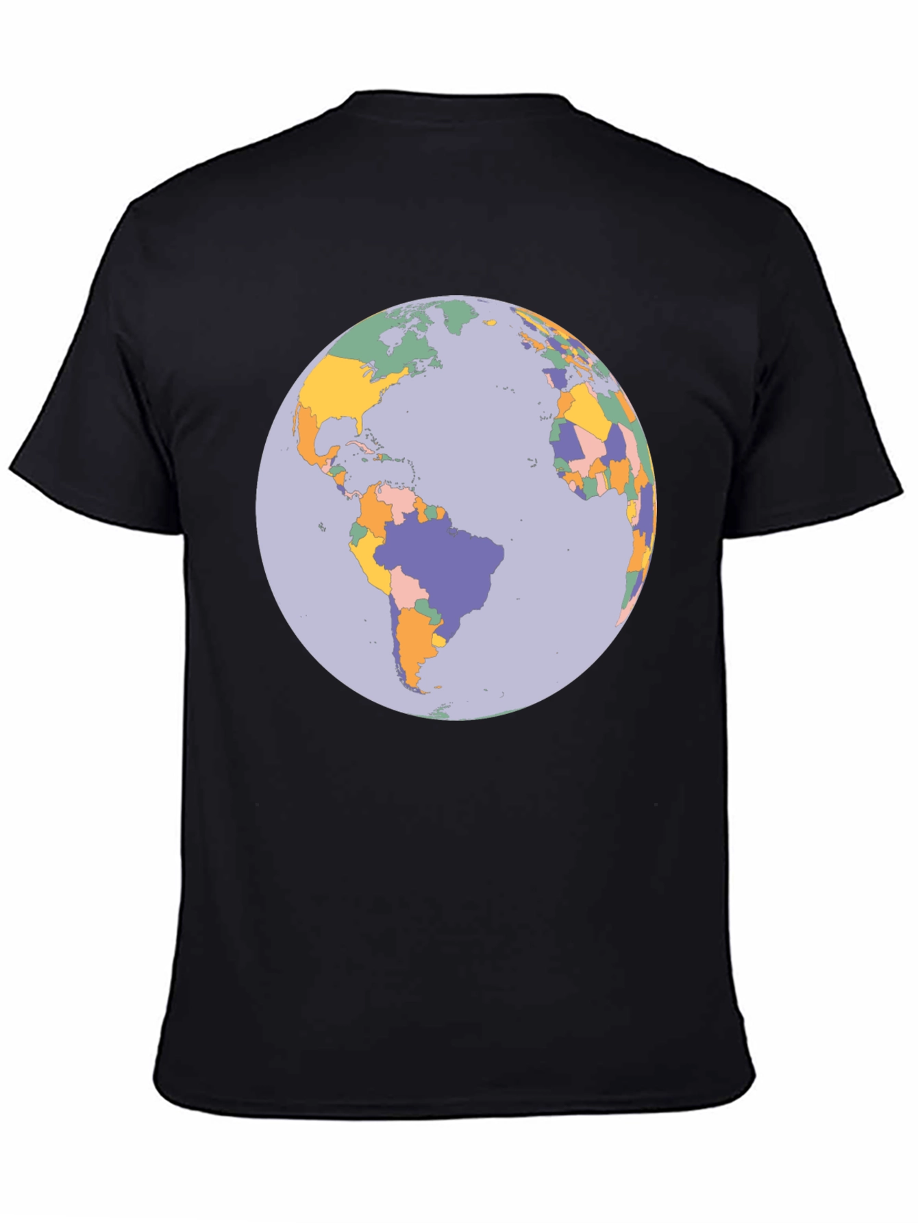 Earth Map Graphic Tee - Soft Cotton Blend