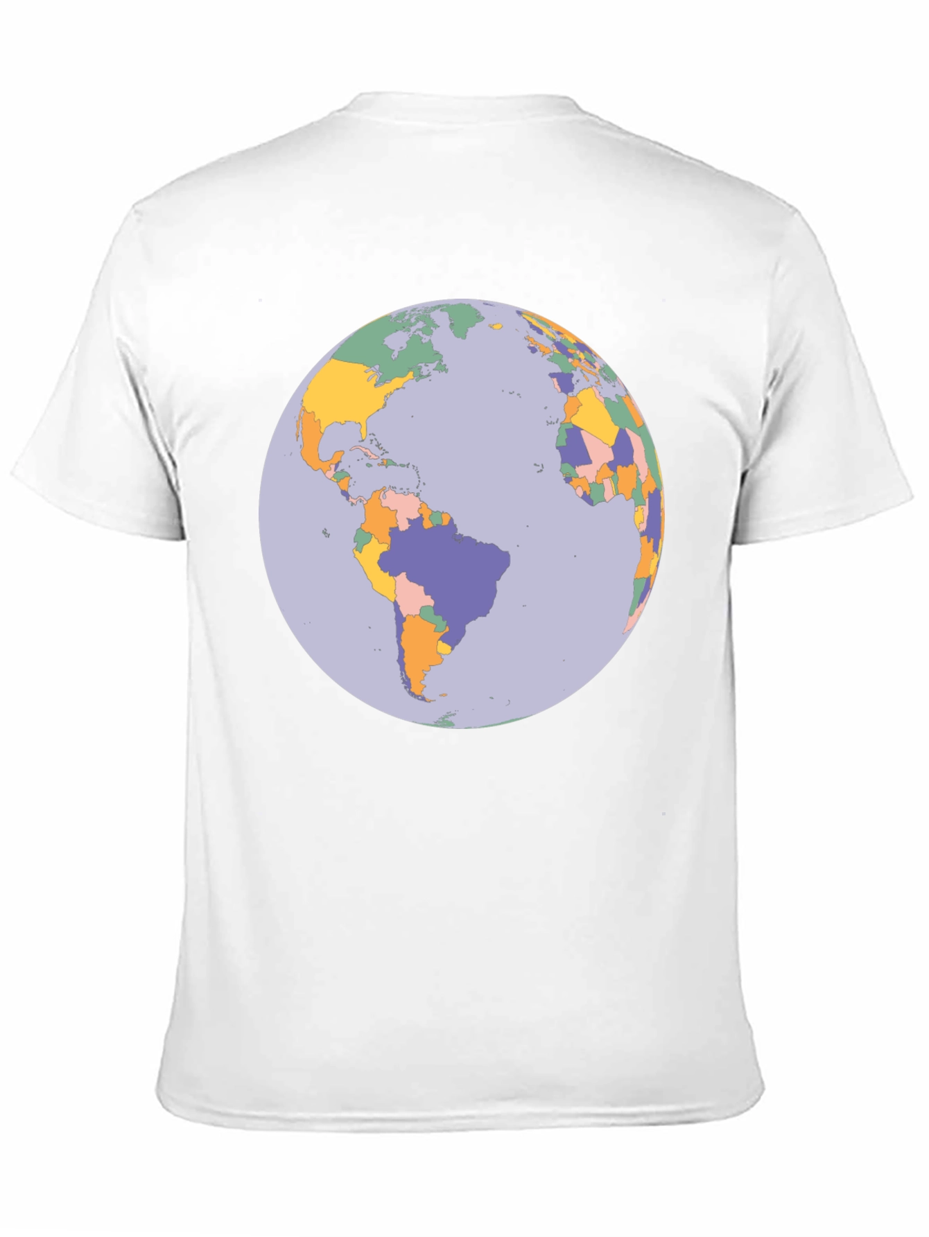 Earth Map Graphic Tee - Soft Cotton Blend