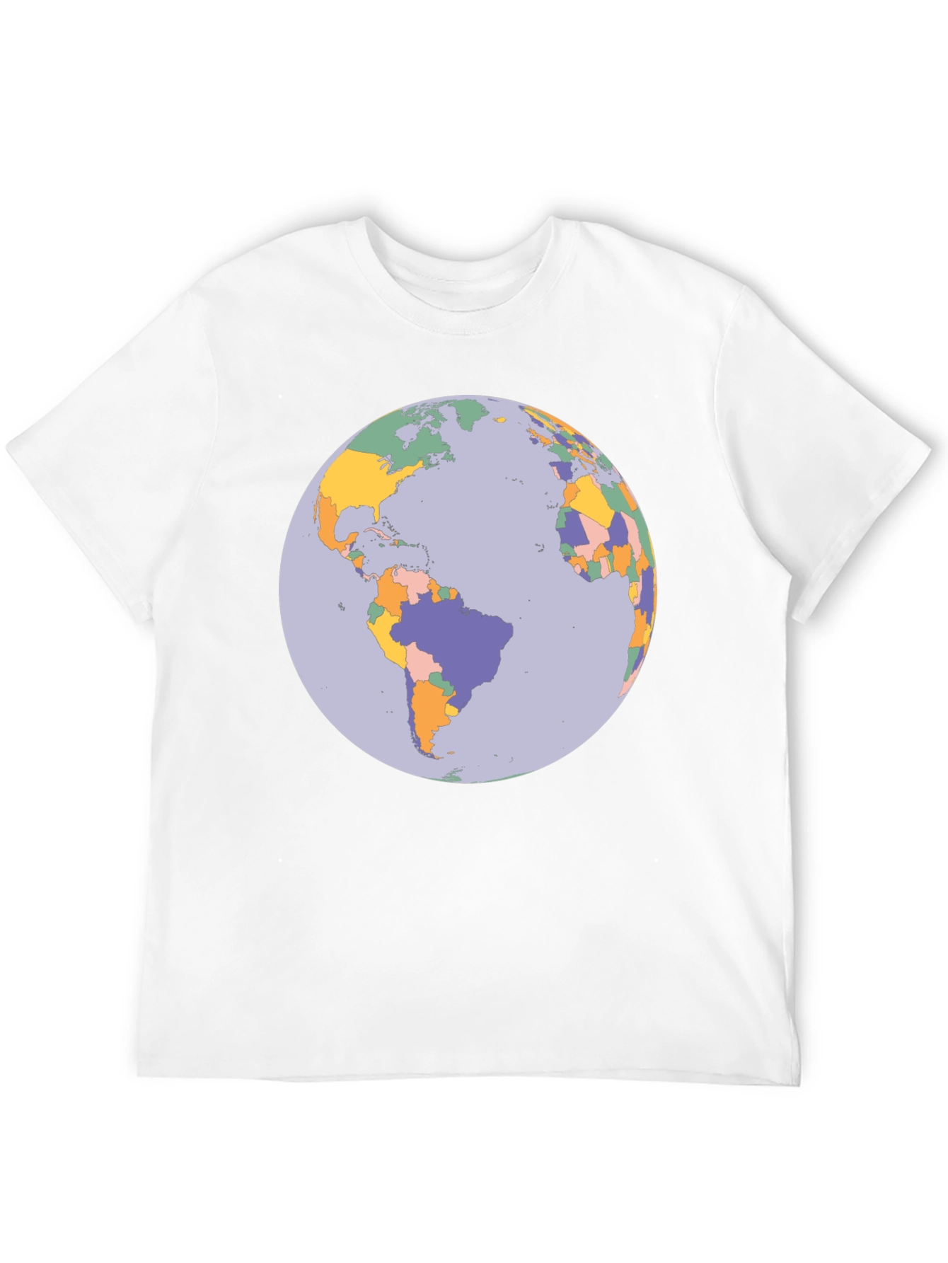 Earth Map Graphic Tee - Soft Cotton Blend