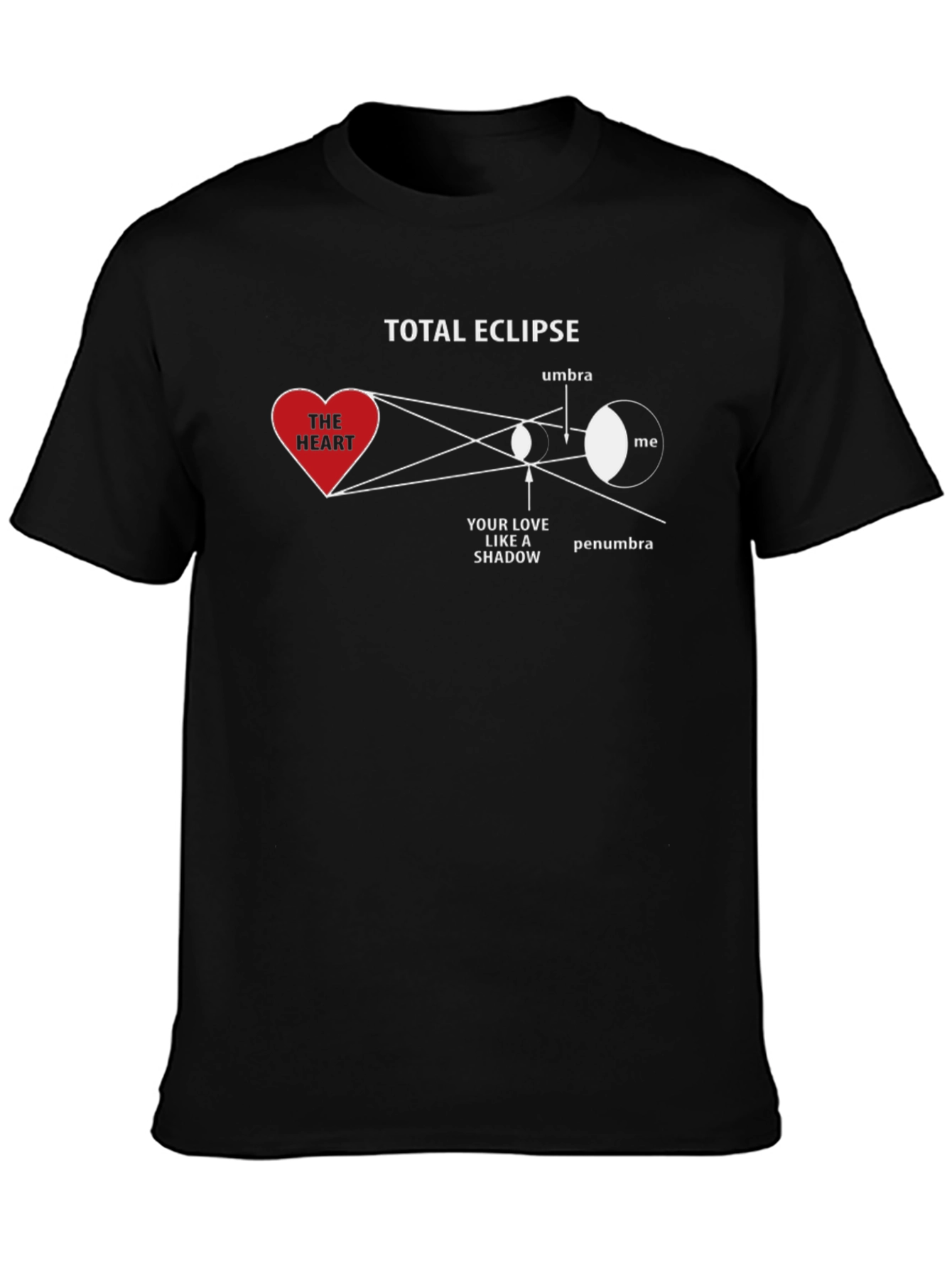 Total Eclipse Heart Shadow Graphic T-Shirt